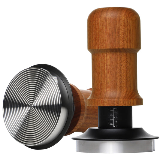 58mm Espresso Tamper, Premium Barista Coffee Tamper with Constant 30lb Calibrated Spring Loaded,Stainless Steel Base and Mahogany Handle.Fits for All 58mm Portafilters,Espresso Accessories