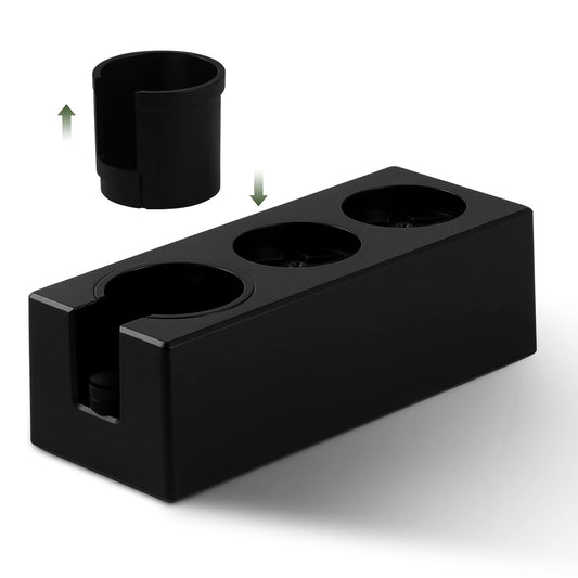 MHW-3BOMBER Espresso Tamping Station, 4 in 1 Walnut Espresso Organizer Box with Magnetic Drawer for Storage 51-58mm Espresso Tamper,Distributor,Portafilter and Espresso Accessories,CH6718