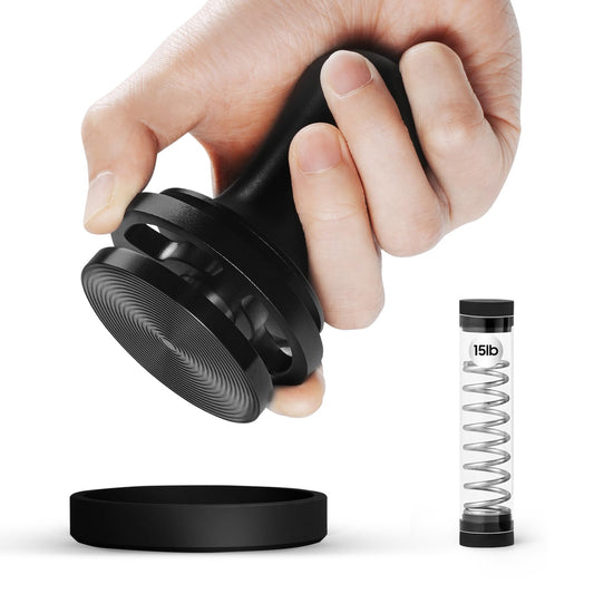 MHW-3BOMBER 53.3mm Espresso Coffee Tamper for Breville, 30lbs Constant Pressure Espresso Hand Tamper with Sound Feedback, Extra 15lbs Spring Loaded, Fit 54mm Portafilter, Astra Tamper, T7017-OS