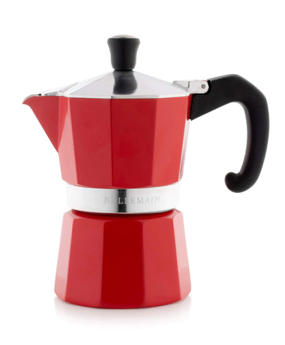 Bellemain Stovetop Espresso Maker Moka Pot (White, 3 Cup)