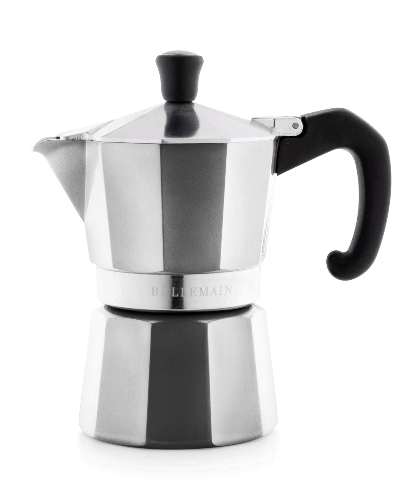 Bellemain Stovetop Espresso Maker Moka Pot (White, 3 Cup)
