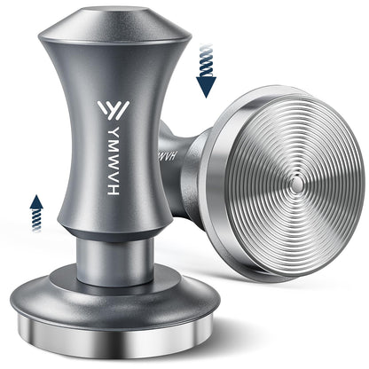 Espresso Tamper 53.3mm with 20lb/30lbs Replacement Springs Tamper Black, Professional Barista Coffee Tamper With 100% Stainless Steel Ripple Base, Compatible with Breville 54mm Portafilter