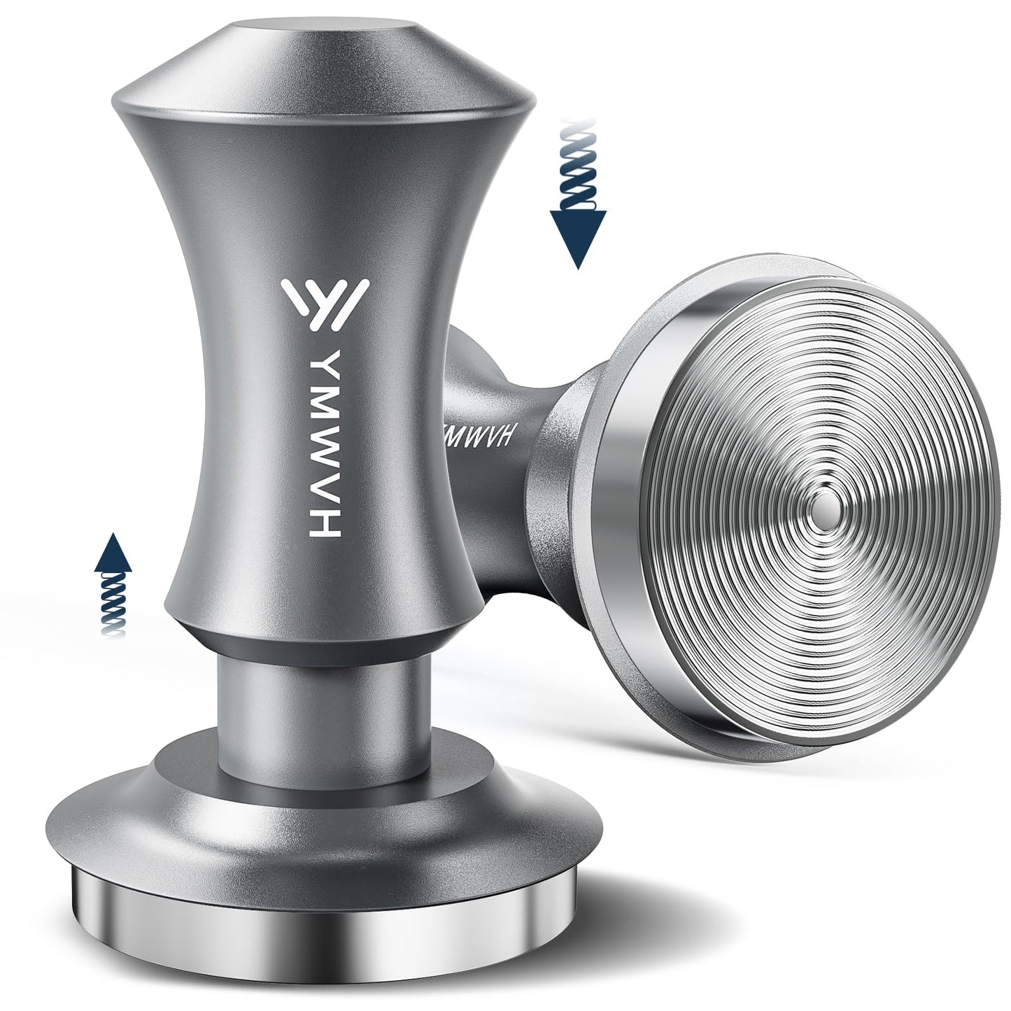 Espresso Tamper 53.3mm with 20lb/30lbs Replacement Springs Tamper Black, Professional Barista Coffee Tamper With 100% Stainless Steel Ripple Base, Compatible with Breville 54mm Portafilter