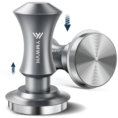 Espresso Tamper 53.3mm with 20lb/30lbs Replacement Springs Tamper Black, Professional Barista Coffee Tamper With 100% Stainless Steel Ripple Base, Compatible with Breville 54mm Portafilter