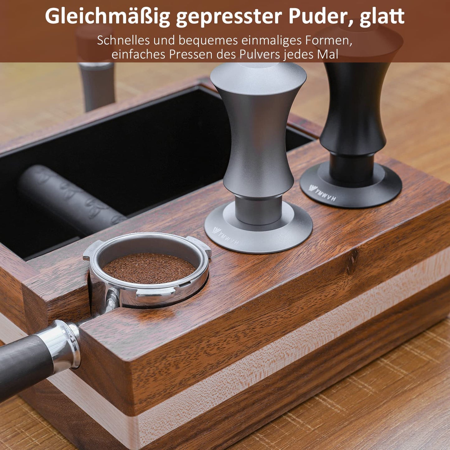 Espresso Tamper 53.3mm with 20lb/30lbs Replacement Springs Tamper Black, Professional Barista Coffee Tamper With 100% Stainless Steel Ripple Base, Compatible with Breville 54mm Portafilter